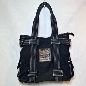 C.O. Bigelow Apothecaries Black Canvas Utility Tote Bag.